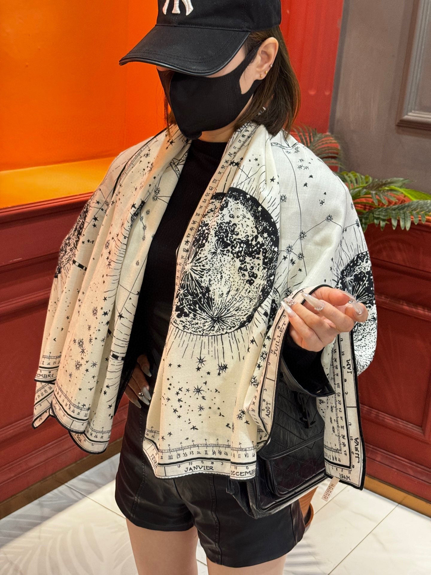 DIOR SCARF 140 CM IN SILK-CASHMERE BLEND 735817