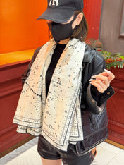 DIOR SCARF 140 CM IN SILK-CASHMERE BLEND 735817