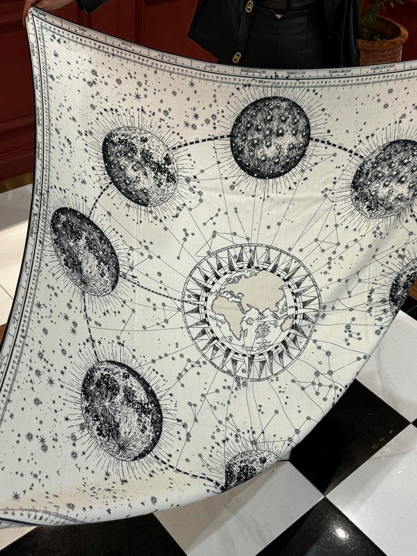 DIOR SCARF 140 CM IN SILK-CASHMERE BLEND 735817