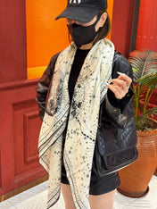 DIOR SCARF 140 CM IN SILK-CASHMERE BLEND 735817