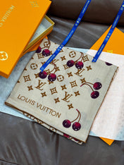 LV SCARF 140 CM IN WOOL MIX SILK 737263