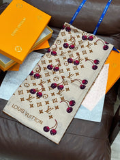 LV SCARF 140 CM IN WOOL MIX SILK 737263