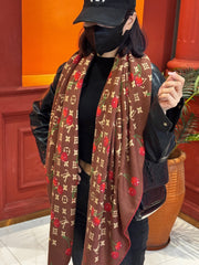 LV SCARF 140 CM IN WOOL MIX SILK 737265