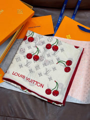 LV SCARF 140 CM IN SILK-CASHMERE BLEND 737267