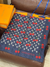 LV SCARF 140 CM IN SILK-CASHMERE BLEND 737269
