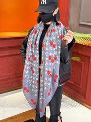 LV SCARF 140 CM IN SILK-CASHMERE BLEND 737270