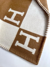 AVALON THROW BLANKET 170 CM IN CIDER BROWN CASHMERE 294473