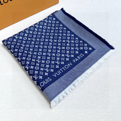 LV SCARF 120 CM IN WOOL MIX SILK 737298