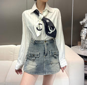 CHANEL 25S SCARF 90 IN SILK 991884