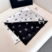 CHANEL 25S SCARF 90 IN SILK 991884
