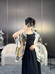 HERMES 25S SCARF 135 IN CASHMERE SILK 730649
