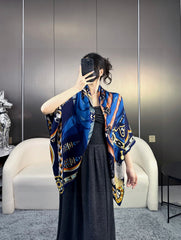HERMES 25S SCARF 135 IN CASHMERE SILK 730650