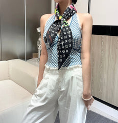 LV SCARF 90 CM IN SILK 721521