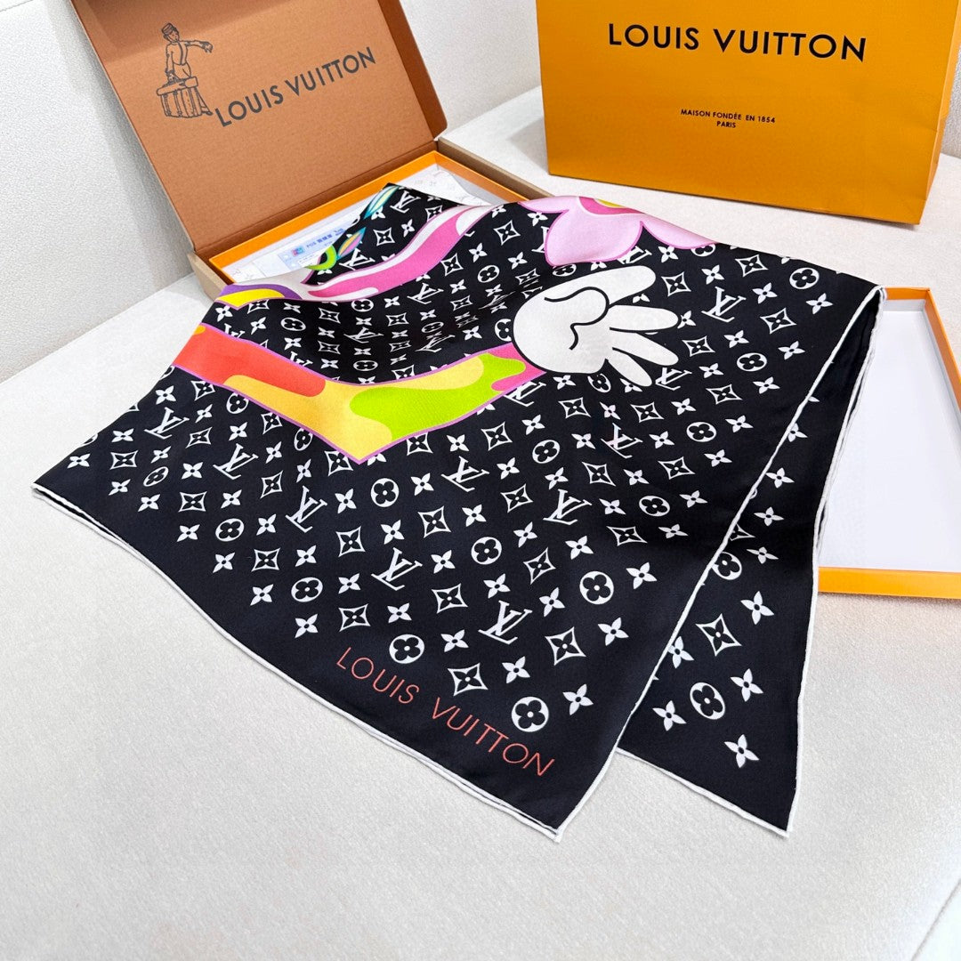 LV SCARF 90 CM IN SILK 733947