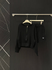 ALO KNIT CARDIGAN & SHORTS SET STYLE 32
