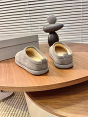 BALENCIAGA 25S AURALEE SLIP-ON 25 MM IN GREY SUEDE