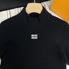 MIUMIU CREW NECK KNIT SWEATER 219791