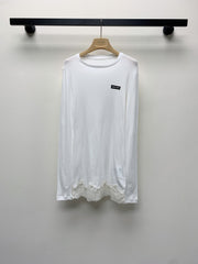 MIUMIU LIGHTWEIGHT BREATHABLE LACE TEE 268130