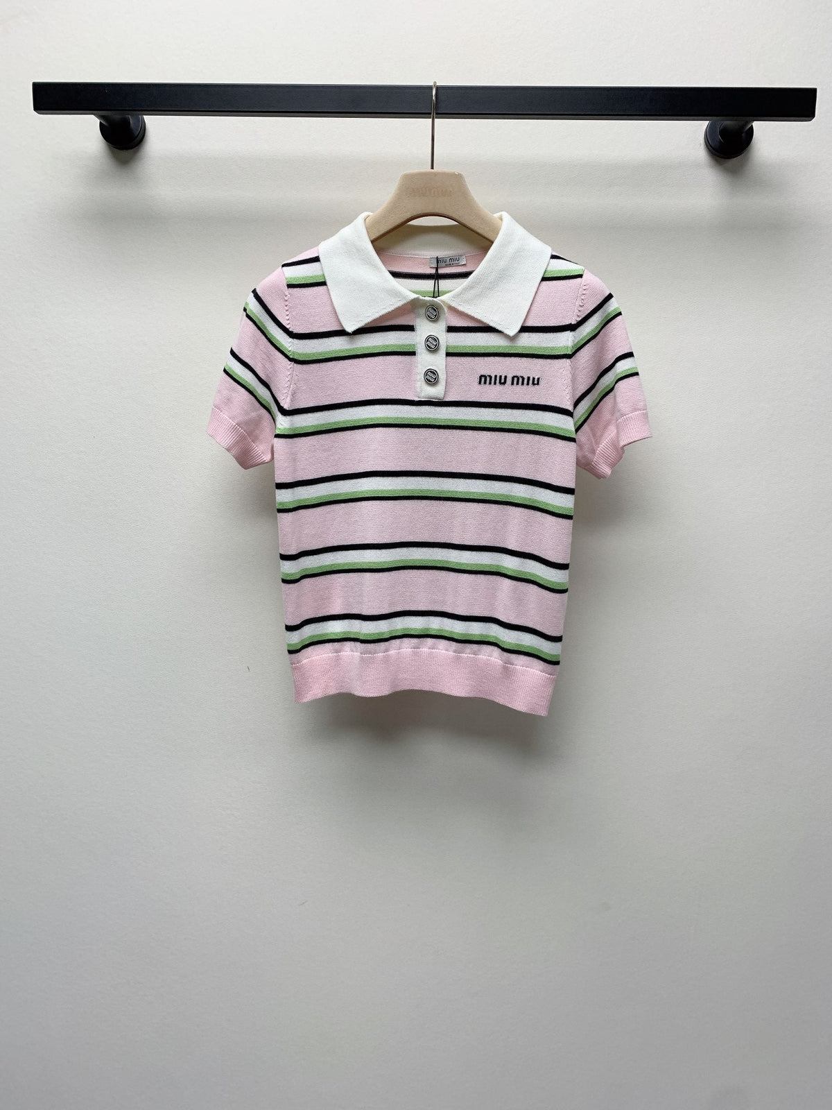 MIUMIU KNIT POLO SHIRT 268103