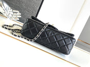 CC SMALL 20 FLAP BAG IN BLACK CALFSKIN