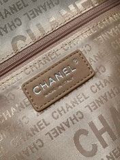 CHANEL 25S HOBO BAG 40 CM IN SILVER SMOOTH CALFSKIN