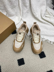 LOEWE 26S CLOUDSOLO SNEAKERS IN BROWN AND BEIGE RECYCLED POLYESTER