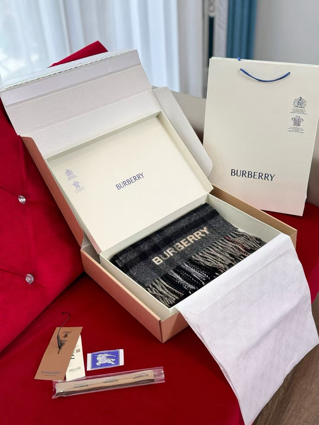 BBR SCARF 168 CM IN CASHMERE 540608