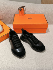 MAINLAND SNEAKER IN FULL BLACK SUEDE AND CALFSKIN