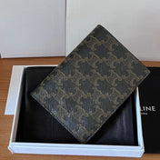 CELINE 25S PASSPORT HOLDER WITH LOGO PRINT 13 IN CALFSKIN