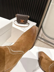 CELINE 25S HIGH BOOTS FOR FALL AND WINTER 45MM IN BROWN SUEDE