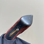 PADLOCK 10 CM ANKLE BOOTS IN WINE RED SUEDE