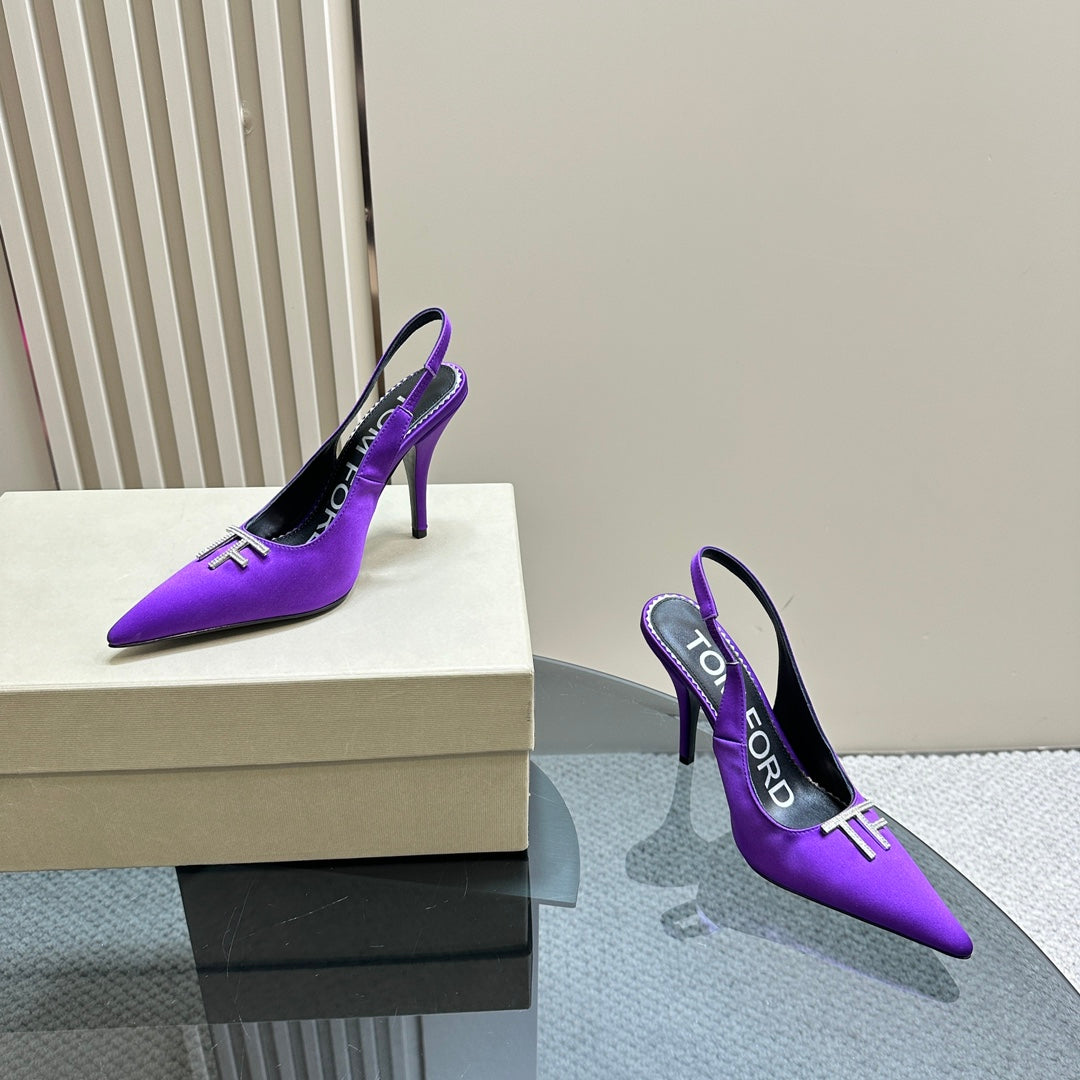 ANGELINA 10 CM SLINGBACK IN ROYAL PURPLE CALFSKIN