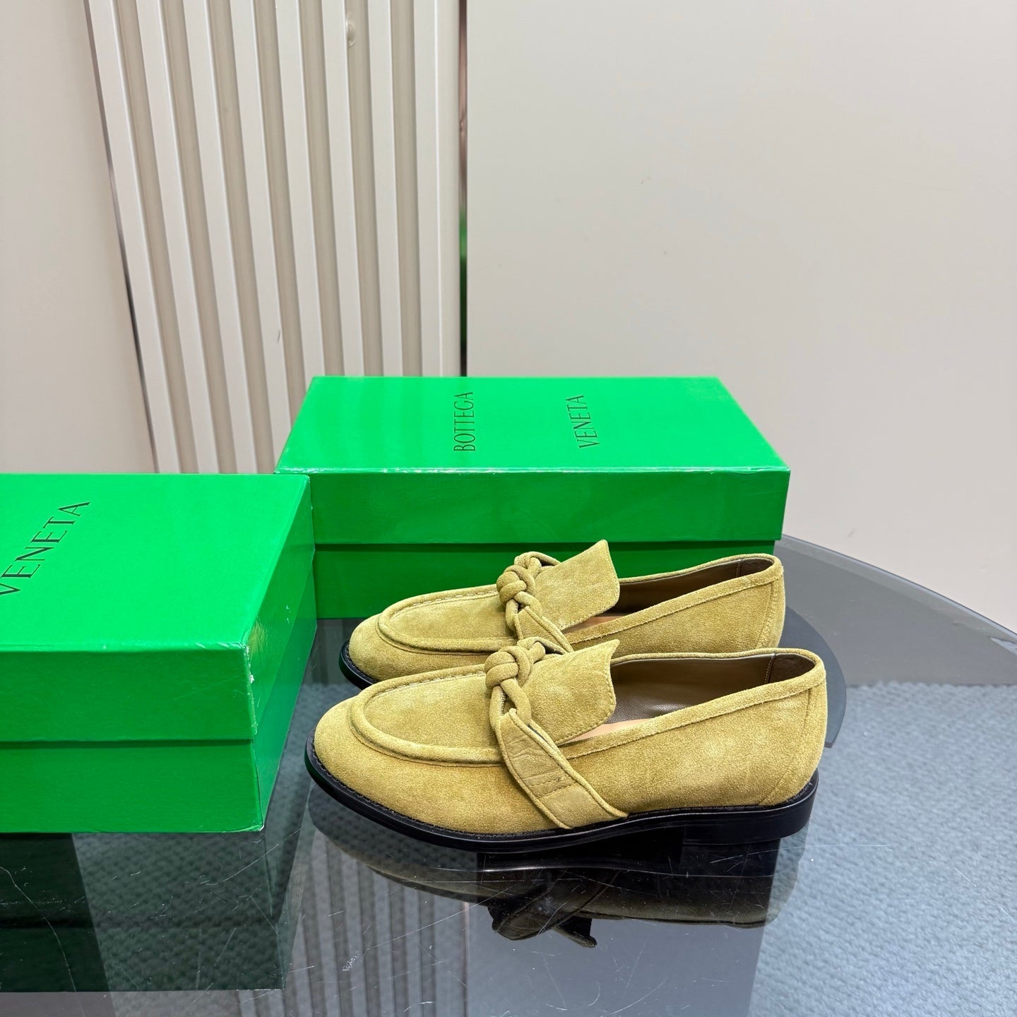 ASTAIRE LOAFER IN OLIVE GREEN SUEDE