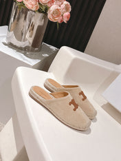 CELINE 25S LES ESPADRILLES MULE IN BEIGE SUEDE