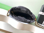 CHANEL 25S MAXI BOW BAG 26 IN DARK GREY DENIM WITH GOLD HARDWARE