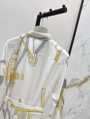 HERMES 25S LONG SILK DRESS 043