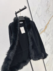 VALENTINO 26S KNIT CARDIGAN WITH FUR COLLAR STYLE 78
