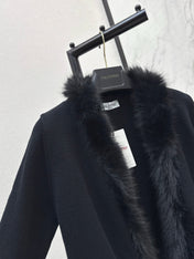 VALENTINO 26S KNIT CARDIGAN WITH FUR COLLAR STYLE 78