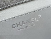 DRAWSTRING BUCKET BACKPACK 24 IN SILVER-TONE LAMBSKIN SILVER HARDWARE