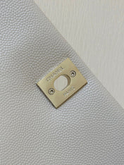CHANEL 25S COCO CRUSH HANDLE 18 IN NUDE CALFSKIN GOLD HARDWARE