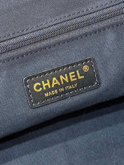 CHANEL 25S LARGE HOBO BAG 36 IN BLACK CALFSKIN GOLD HARDWARE
