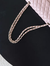 CHANEL 25S CLASSIC FLAP BAG 25 CM IN LIGHT PINK LAMBSKIN WITH GOLD HARDWARE