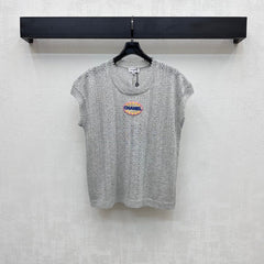 CHANEL SHORT SLEEVE CREW NECK KNIT TOP 273770