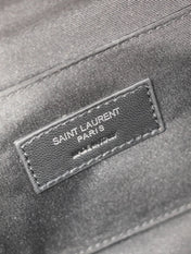 YSL 25S CLASSIC CROSSBODY BAG 26 IN BLACK CANVAS SILVER HARDWRE