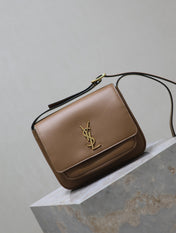 YSL 25S NIKI BABY 22 IN BROWN CALFSKIN GOLD HARDWRE