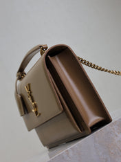 YSL 25S SUNSET MM 25 IN FOX CALFSKIN GOLD HARDWARE