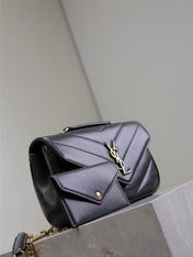 LOULOU SMALL 24 IN BLACK SHEEPSKIN GOLD HARDWARE