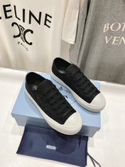 PRA PRINTED COTTON SNEAKERS BLACK AND WHITE CANVAS