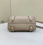 FENDI 27 BAG IN TAN BROWN CALFSKIN WITH GOLD HARDWARE