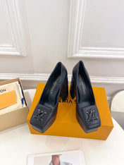 SHAKE MARY JANE HIGH HEEL 12 CM IN BLACK CALFSKIN